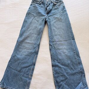 H&M Divided Light Blue High Raise Wide Leg  Jeans Size 4